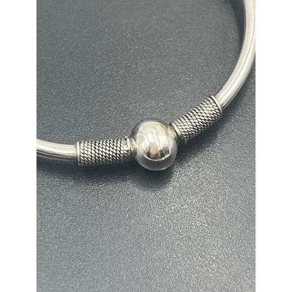 Sterling Silver Three Rope Ball Twisted Bali Style Bangle Bracelet Sz 7.5-8 - Picture 2 of 13